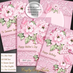 Pretty and Pink 6x8 Floral Card Fronts
