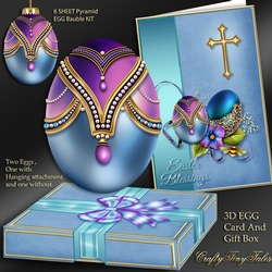 3D Easter Pyramid Egg Card And Gift Box 2
