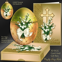 3D Easter Pyramid Egg Card And Gift Box 5