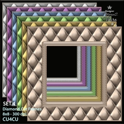 Six Diamond Cut 8x8 Frame Set 4