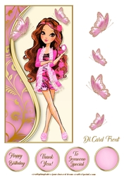 DL. Pretty Teens Card Front 12