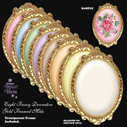 Fancy Gold Framed Mats