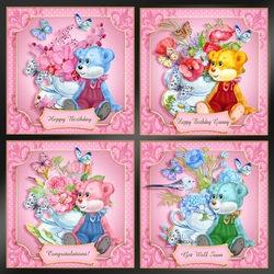 Teddy Tea Cup Card Front Bumper Kit