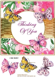 Floral and Butterflies Thinking of You CF. 1