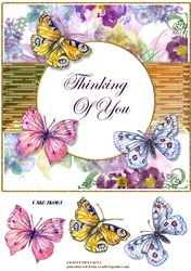 Floral and Butterflies Thinking of You CF. 2