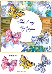 Floral and Butterflies Thinking of You CF. 3