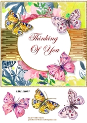 Floral and Butterflies Thinking of You CF. 4