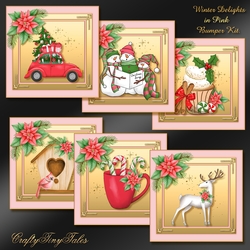 Winter Delights Pink Card Front Bumper Kit