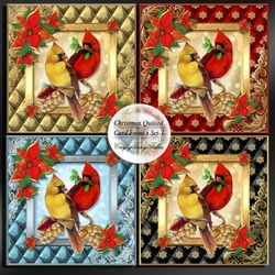 Quilted Christmas Card Fronts Set-1