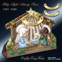 Holy Night Nativity Scene Tent Card -2