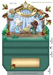Christmas Nativity Tent Quick Card - Sheet-1