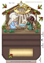 Christmas Nativity Tent Quick Card - Sheet-2
