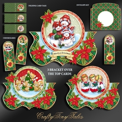 Bracket Over The Top Christmas Cards Bundle-Set-1