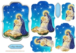 Mother Mary Pyramid Christmas Topper