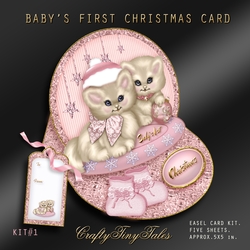 Babys 1st Christmas Card Kit-One