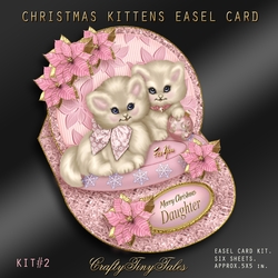 Christmas Kittens Easel Card Kit-2