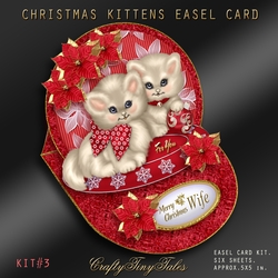 Christmas Kittens Easel Card Kit-3