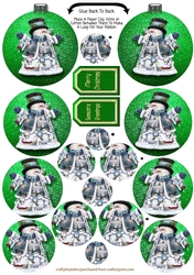 Christmas Snowman Pyramid Bauble-2
