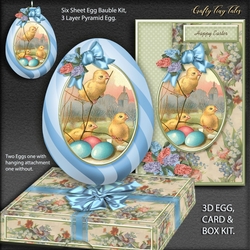 3D Easter Egg Bauble Card And Gift Box-3