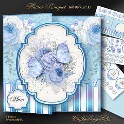 Flower Bouquet Fold Back Card Kit-1