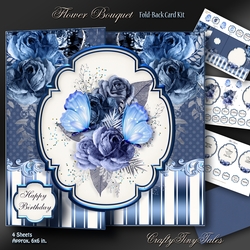 Flower Bouquet Fold Back Card Kit-3