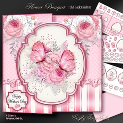 Flower Bouquet Fold Back Card Kit-4