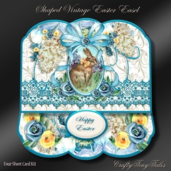 Shaped Vintage Easter Easel Mini Kit-1