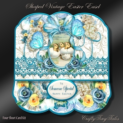 Shaped Vintage Easter Easel Mini Kit-4