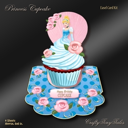 Princess Cupcake Easel Card Kit-1