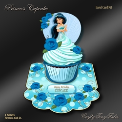 Princess Cupcake Easel Card Kit-3