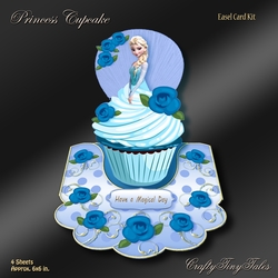 Princess Cupcake Easel Card Kit-4