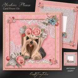 Yorkies Please Card Front Mini Kit-1