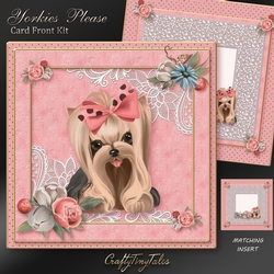 Yorkies Please Card Front Mini Kit-4