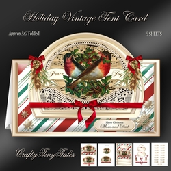 Holiday Vintage Tent Card Kit-2