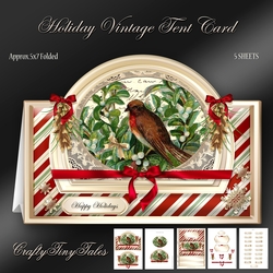 Holiday Vintage Tent Card Kit-3