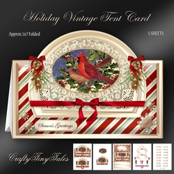 Holiday Vintage Tent Card Kit-5