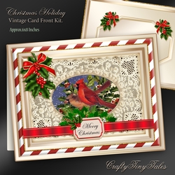 Christmas Holiday Vintage CardFront Kit-5