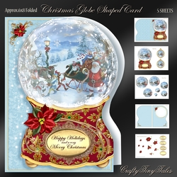 Christmas Globe Shaped Card Kit-4