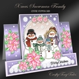 Xmas Snowman Family Stepper Card Kit-1