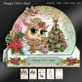 Happy Owl-i-days Shaped Tent Card Kit-1
