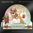 Happy Owl-i-days Shaped Tent Card Kit-3