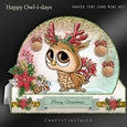 Happy Owl-i-days Shaped Tent Card Kit-5