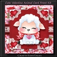 Valentine Animal LAMB Card Front Kit