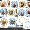 Eight Christmas Candle Toppers 