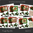 Six Vintage Christmas Toppers