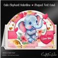 Cute Elephant Valentine Tent Card-1