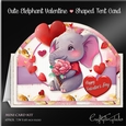 Cute Elephant Valentine Tent Card-2
