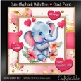 Cute Elephant Valentine Card Front-1