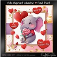 Cute Elephant Valentine Card Front-2