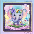 Baby Party Elephant 7x7 MiniKit-5